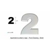 BUILDINGSIGNS.COM 2 PCS - Apartment Number Sign/Mailbox Number Sign,Number Sign.