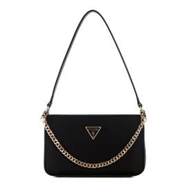 GUESS Women's Gemma Mini Top Zip Shoulder Bag, Black, One Size