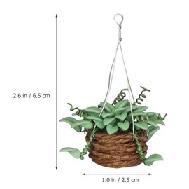 Garneck 3Pcs 1:12 Mini Dollhouse Resin Plant Decor - Cute Tiny Green Plant Accessories for Dollhouse and Miniature Garden