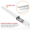 CMYK Barbecue Skewers, 6-Pack 13" Stainless Steel Grilling Skewers with