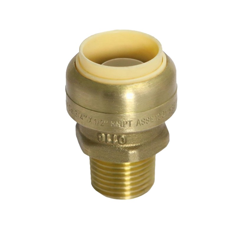 2 Pieces XFITTING 3/4" Push Fit x 1/2" Male Adapter