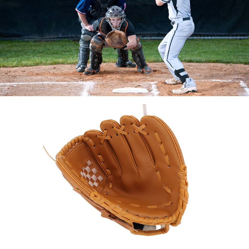 Baseball Glove Ergonomic PU Leather Baseball Mitts Softness Professional Baseball