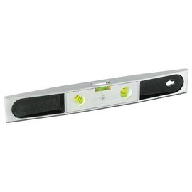 Sands Level & Tool SLSC50M 9-Inch Professional Magnetic Aluminum 3-Vial Torpedo Level, Black/Silver