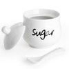 Ceramic Sugar Bowl with Lid and Spoon,Porcelain Sugar Jar Sugar