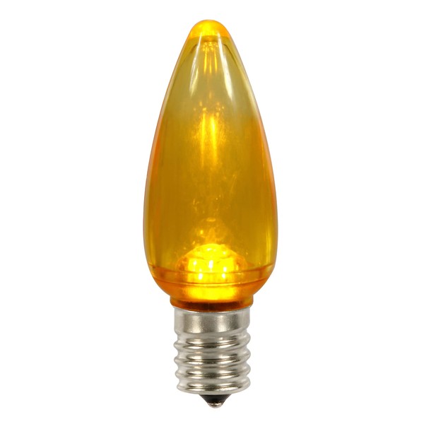 Vickerman C9 Transparent Plastic LED Yellow Dimmable Bulb, E17 Nickel