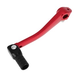 Hihaha Folding Motorcycle Gear Shifter Lever for Bosuer 125cc to 400cc Dirt Pit Monkey Bike ATV Quad Accessories CNC Aluminum Alloy Pedal Shift Lever Arm Red Lever Black Head