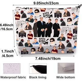BWWKTOP Tony Soprano Cosmetic Makeup Bag Carmela Fans Inspired Gifts Tony & Silvio & Paulie & Bobby & Chris Merch, BAND, Bag