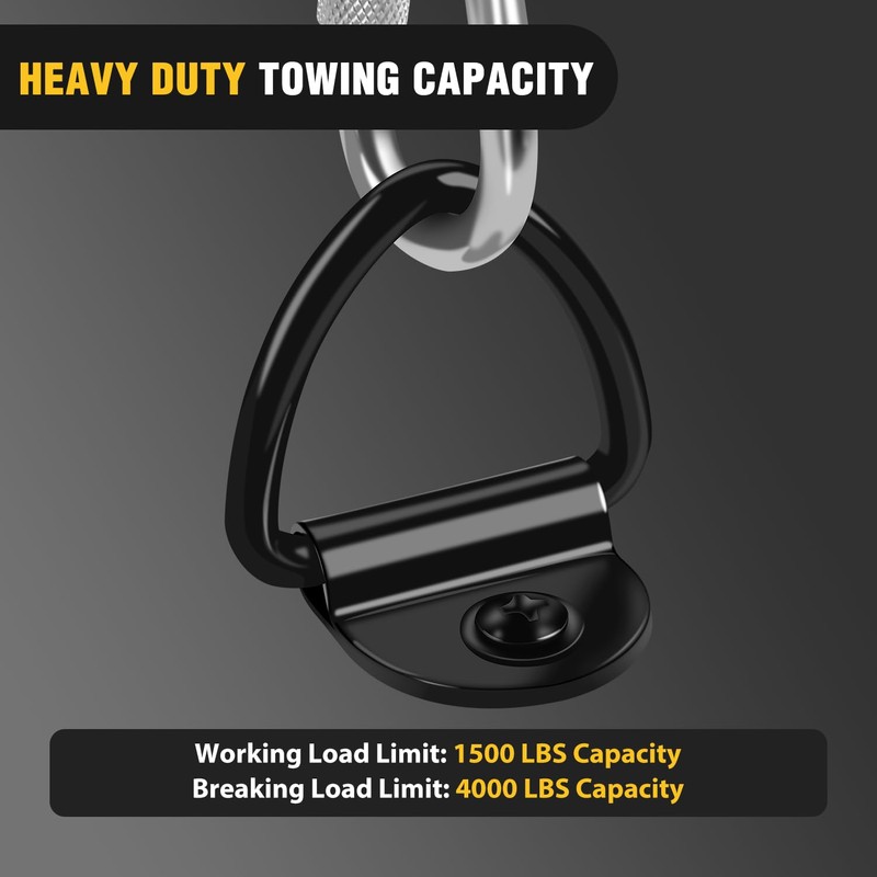 Nilight 10 Pack Tie Down Anchors Heavy Duty Steel V-Ring