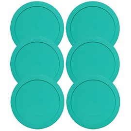 Lids for Pyrex and Anchor Round Glass Containers (2-Cups, Green-6PK)