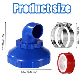 Lyreh 4pcs Pool Jet Nozzle Set, 360° Swivel Rotatable Pool Inlet Nozzle Fittings Swimming Pools Return Jet Replacement Parts Accessories for Intex Spa Spout