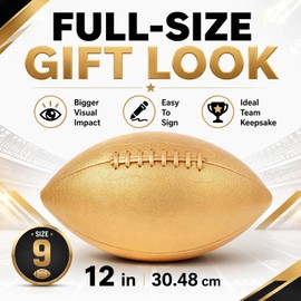 Hiboom - Juego de fútbol con aguja de bomba de aire, colección para firma de trofeos, aniversario, cumpleaños, graduación, entrenador de agradecimiento