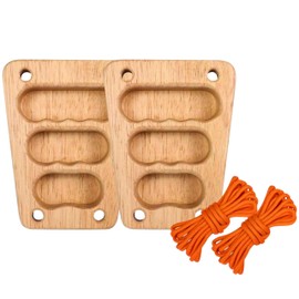 REXLIA Portable Training Fingerboard Climbing | Multipurpose Wooden Climbing Board | Increase Your Strength and Improve Your Climbing Technique | Climbing Fingerboard | Climbing Grips