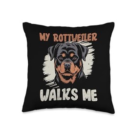 Rottweiler Dog Rottie Throw Pillow