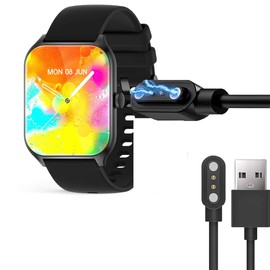Blueshaweu Magnetic Charger Compatible with XINGHESF P58 Smart Watch Magnetic Charger 3.3M Compatible with DEKELIFE P58/MIGOUFIT P58/XINGHESF P58 Smartwatch (Black and Black)