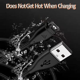 Austuo 3-Stücke Charger Cable Compatible with Garmin Vivoactive 3 4 4S,Fenix 7 7S 7X 6 6S 6X,Venu 2/2 Plus,Sq,Forerunner 55/45,Instinct,Charging Cord for Smartphone 100cm /3.93ft