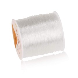 328ft Clear Bead Cord Crystal Elastic Stretchy Bracelet String for Jewelry Making Necklace Bracelet Beading Thread, 0.8 mm