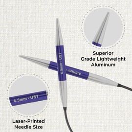 KnitPro Zing Fixed Knitting Needles – 22.5cm x 4.5mm Circular Knitting Pins, 89