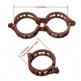 SATONBEYI 50Pcs Tomato Plant Clips for Support，Trellis Clips Vine Clips Garden Clips Vegetable Clips 1”Inner Diameter, Tomato Clips for Climbing Plants Cucumber Grape Tomatoes(Brown)