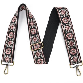 LVYOUME Purse Strap Brushed Brass Hardware 2" Wide Replacement Crossbody Straps Adjustable Shoulder Strap Extra Long Bag Strap for Crossbody Handbags