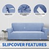 ZNSAYOTX 1 Piece Jacquard Chair Slipcovers for Living Room High