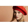 Women's Mens Wool Beret Hat - Classic French Style, Warm,