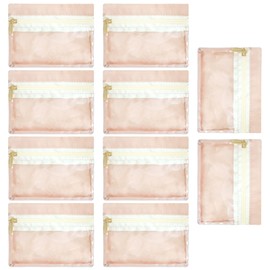 Gallipower 10Pcs Travel Jewelry Organizer with Zipper Clear Travel Jewelry Bag,Purse Organizer Pouches for Travel Business Trip Jewelry Pouch for Rings Earrings Necklace