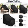 Outdoor Stacked Chair Cover, Water-Resistant Polyester Patio Furniture Protector for