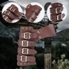 GORGECRAFT Leather Sword Frog Coconut Brown Retro Medieval Adjustable Faux