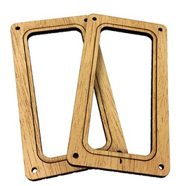 2pc. Soapbar P90 Pickup Cover Rings - Choose from 4 Wood Types! (Genuine Mahogany)
