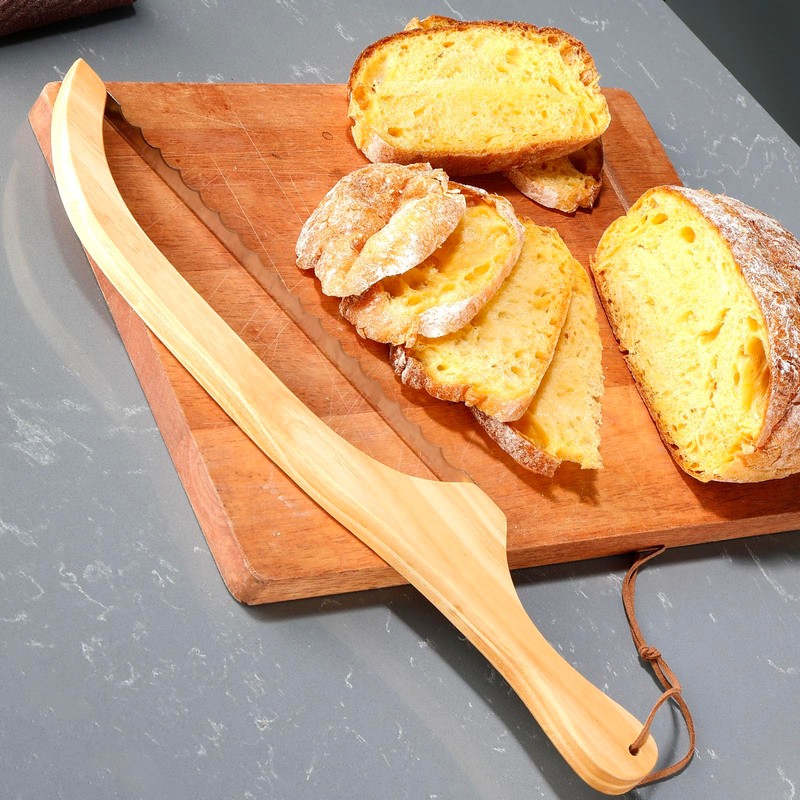 RAPSAKEMOH Sourdough bread knife, Bread slicer for homemade bread,15.7" Serrated,
