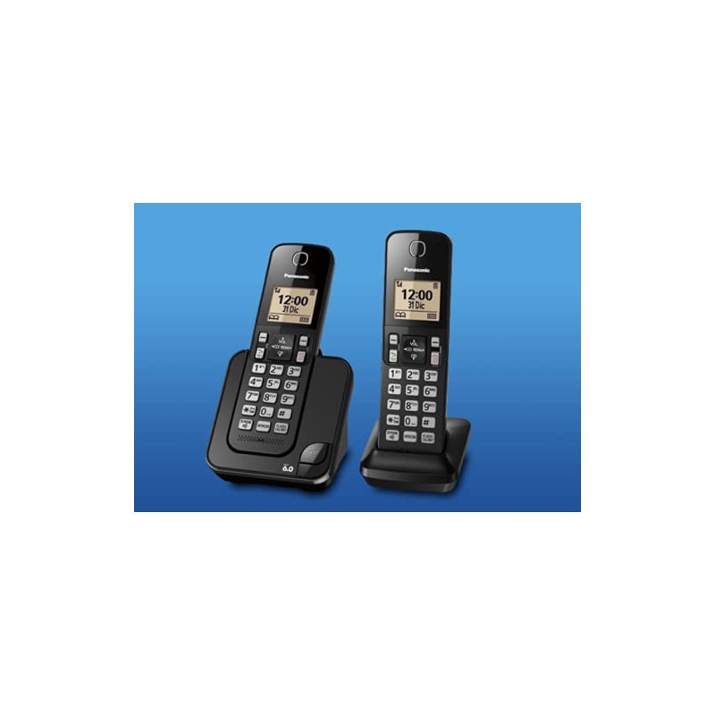 Panasonic KXTGC-352MEB Teléfono Inalámbrico de Línea Fija Color Negro