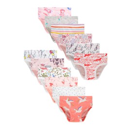 Cadidi Dinos Little Girls Underwears Soft 100% Cotton Panties Little Girls' Undies Assorted Underwear (Pack of 12) Size 5 6