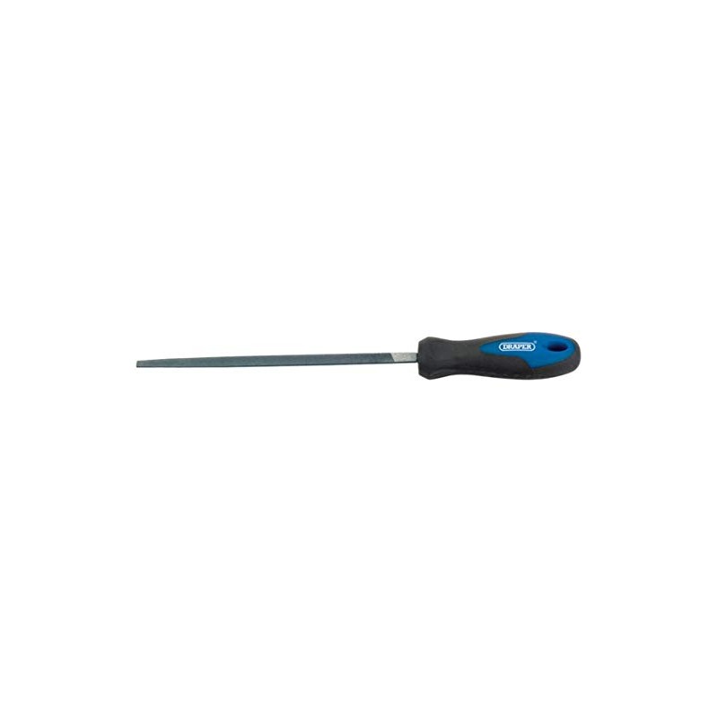 Draper 44957 3 Square File and Handle, 200mm , Blue