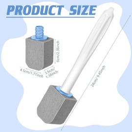 Qinyoung 10 Pcs Pumice Stone Toilet Bowl Cleaner Toilet Pumice Stone with Long Handle Pumice Stone for Toilet Cleaning Toilet Brush Wand Refills Toilet Stone Cleaning Block for Pool Sink (Blue)
