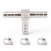 Metaland Stainless Steel 5/8" Hose Barb Tee 3 Way T