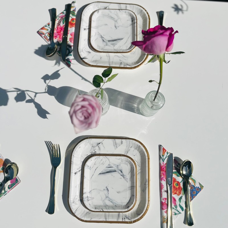 TABLE STORIES – Platos Desechables Elegantes – Platos Desechables para