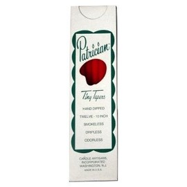 D'light Online Patrician 10 Inch Hand Dipped Skinny Taper Candles (Set of 12, Red)