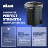 Plasticplace 64-65 Gallon Black Trash Bags, Heavy Duty Toter Can