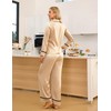 Blooming Jelly Womens Silk Pajama Sets Long Sleeve Fall Lounge