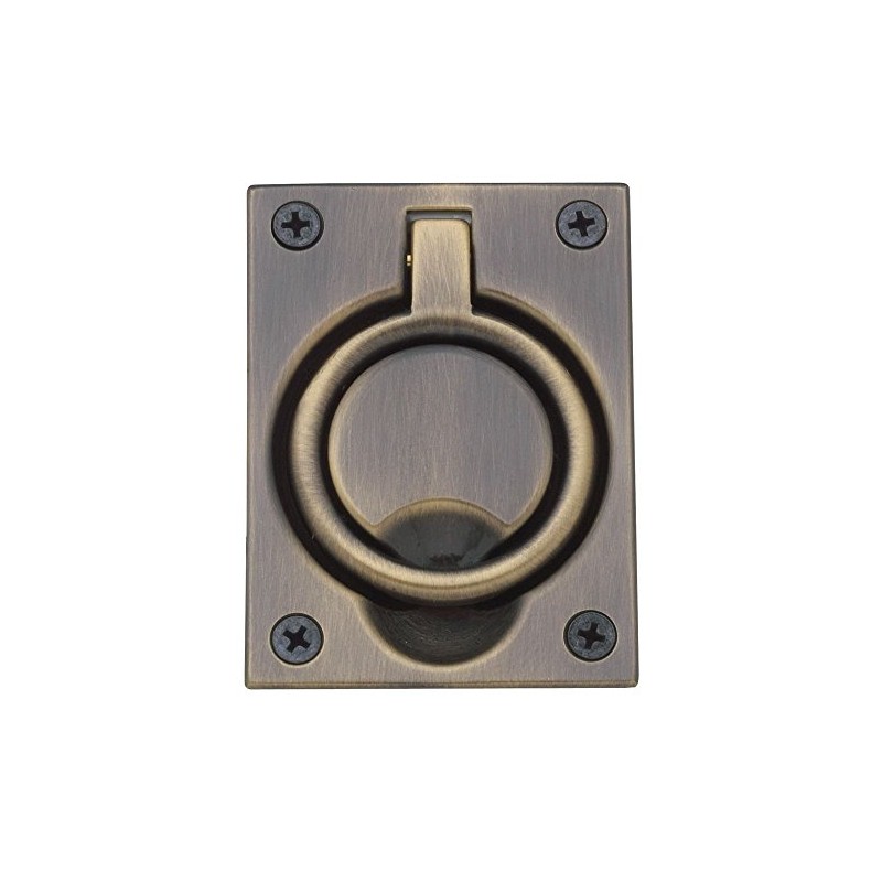 Baldwin 0395050 General Hardware Satin Brass and Black Flush Pull