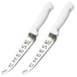 Set of 2 Cheese Knives. 5.5" Stainless Steel Serrated Blade
