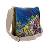 Lunarable Ocean Messenger Bag, Untouched Wild Marine Life, Unisex Cross-body