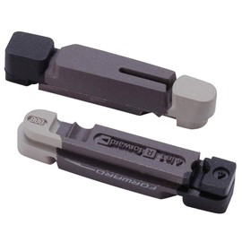 BBB Cycling BBS-27T TechStop Bike Brake Shoes, Compatible with Shimano, SRAM, Campagnolo, BBB CrossStop, and BBB TechStop Cartridges, 2 Pairs (4 Pieces) - Triple Color