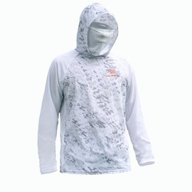 ARCWOLF Rash Guard, Sunscreen Clothing, Fishing, UPF 50+, Sun Protection Wear, Outdoor, UV Protection, Lightweight, Cool Hoodie, Unisex, Quick Drying, Thin, Long Sleeve, white