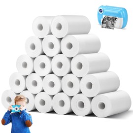 Thermal Paper for Kids Instant Print Cameras, 20 Rolls Thermal Printer Paper White, Instant Camera Refill Print Zero Ink Printing Paper for Kids Camera, BPA Free Photo Paper, 57mm x 30mm x 6.5m