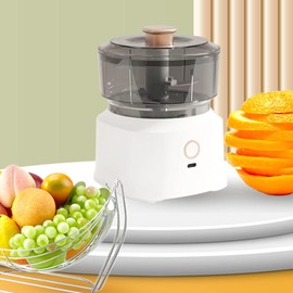 Meat Grinder Electric, Food Processor Plastic Meat Blender Food Chopper Meat Mincer Meat Ground Machine for Meat Vegetables Fruits Nuts Baby Food (White)
