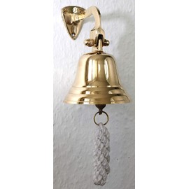 dekoundmeer Wall Bell Polished Brass 230 g Diameter 8 cm Bell Ship Bell