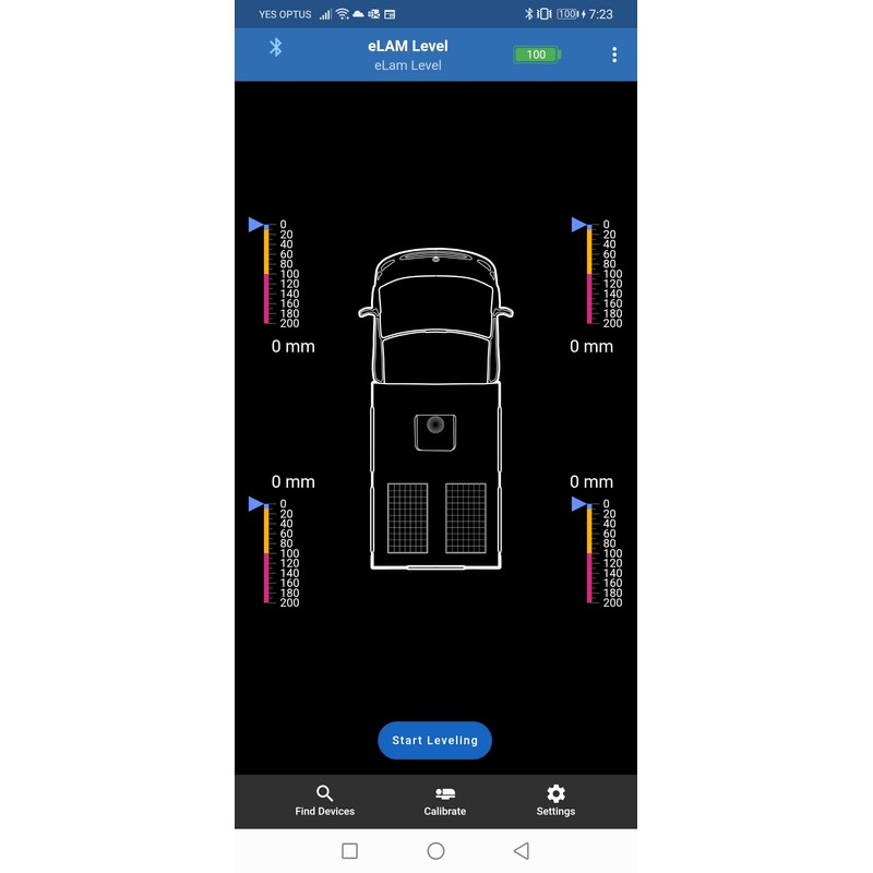 EL eLam Level Caravan, Motorhome and Trailer Levelling Device and