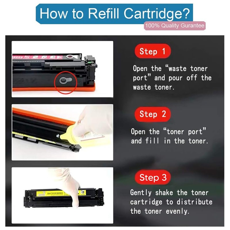 Colorful Black Printer Toner Powder Chip Set for CF350A CE310A