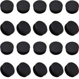 1 1/4" Round Tubing End Caps,20 Pack Tubing Post End Cap, Dia.32mm Black Plastic Round Plugs, Chair Glide Floor Protector